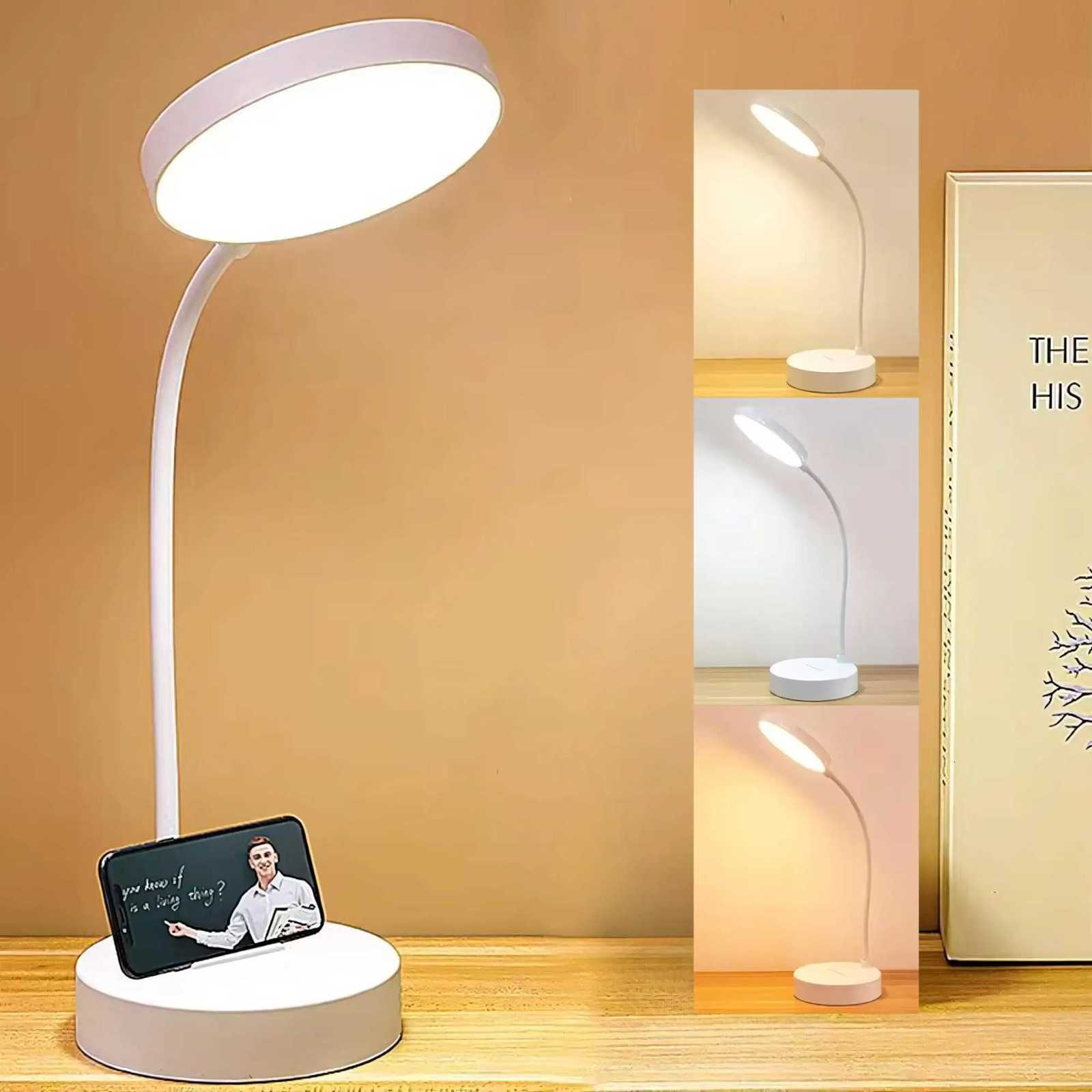 LED Desk Lamp Portable Table Light USB Charging 3 Brightness Eye Protection Touch Control Adjustable Gooseneck for Bedroom Y260314