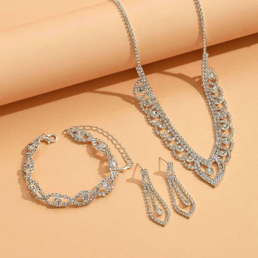 Women's Claw Chain Design Hollow Earrings Necklace Bracelet Jewelry Set Wedding Banquet Party Holiday Gift Z260313