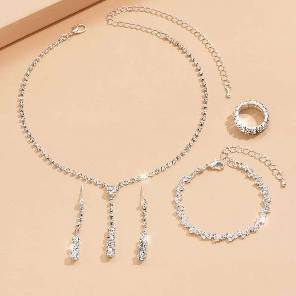 5 pieces of women's minimalist claw chains, earrings, necklaces, bracelets, rings, jewelry sets, banquet parties, holiday gifts Z260313