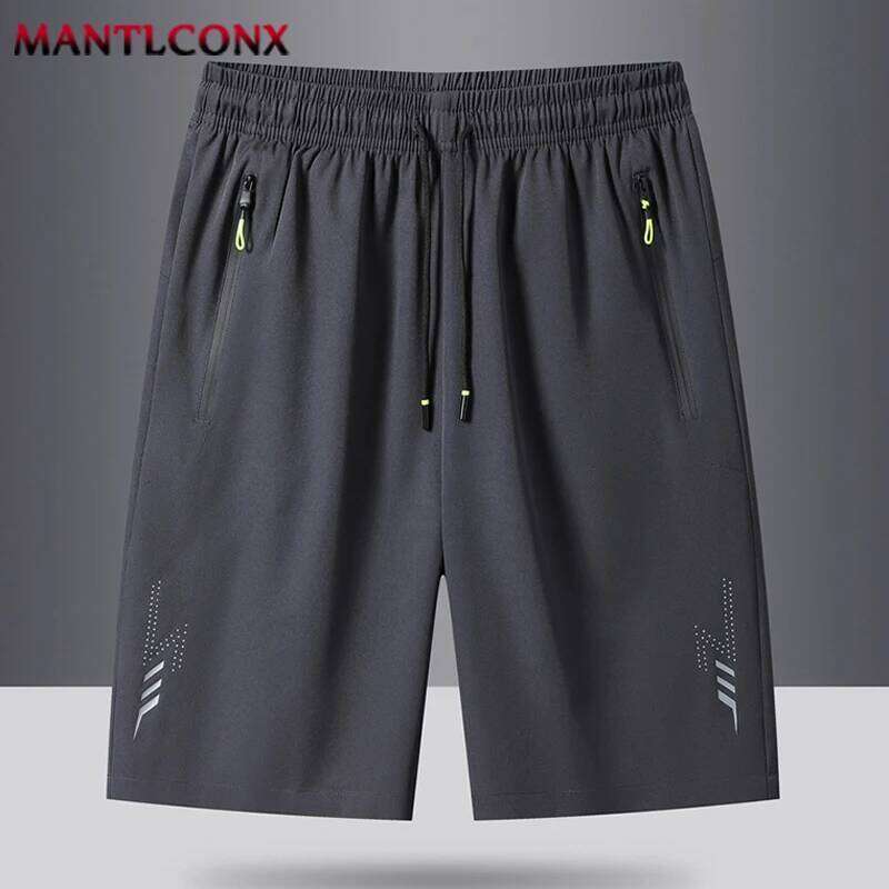 Summer Men's Sport Cool Sportswear Running Shorts Casual Bottoms Gym Fitness Training Jogging Short Pants Men Black Gray Z260314