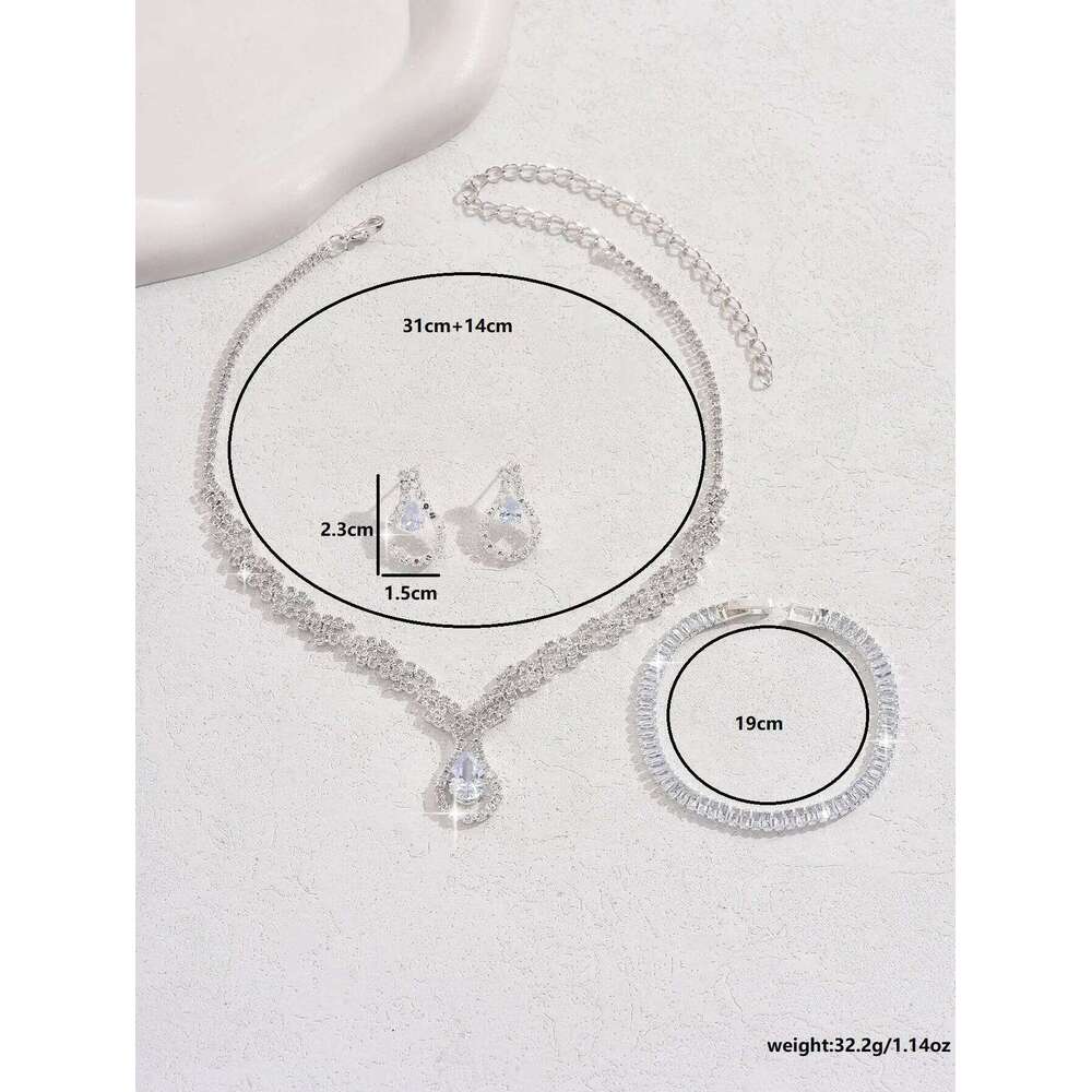 3/4PC women's fashion earrings, necklaces, bracelets, jewelry sets, wedding banquets, parties, holiday gifts Z260313