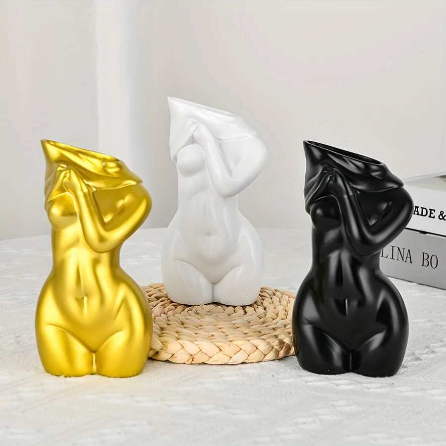 Body vase feminine form female body flower vase cute bud vase body vase modern chic decorative flowers bohemian home feminist Y260314