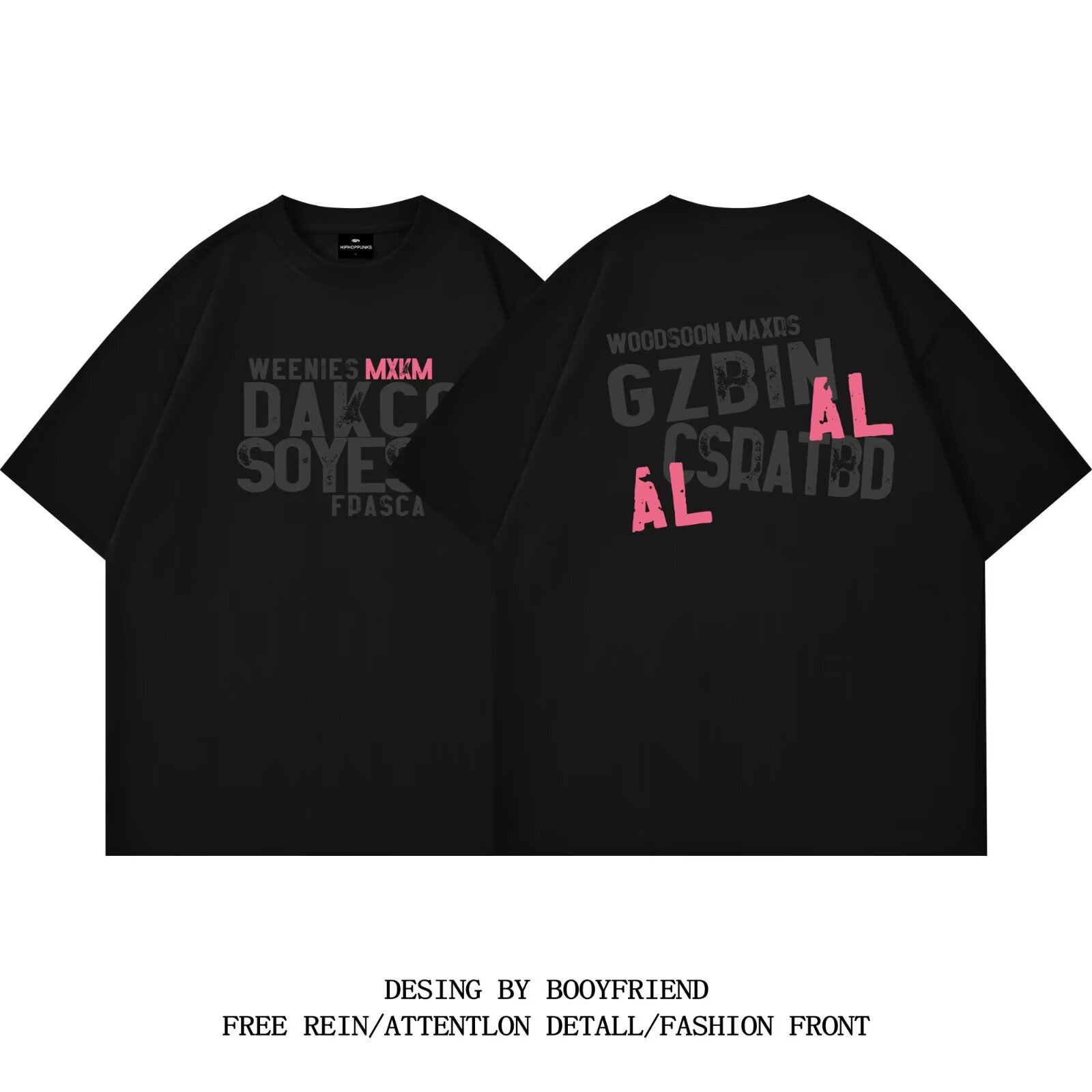 American Retro Trendy Street Style Designer T-shirt Student Men's Casual Designer Hoodie Polo Loosefitting Trendy Couple's Shortsleeve Pullover