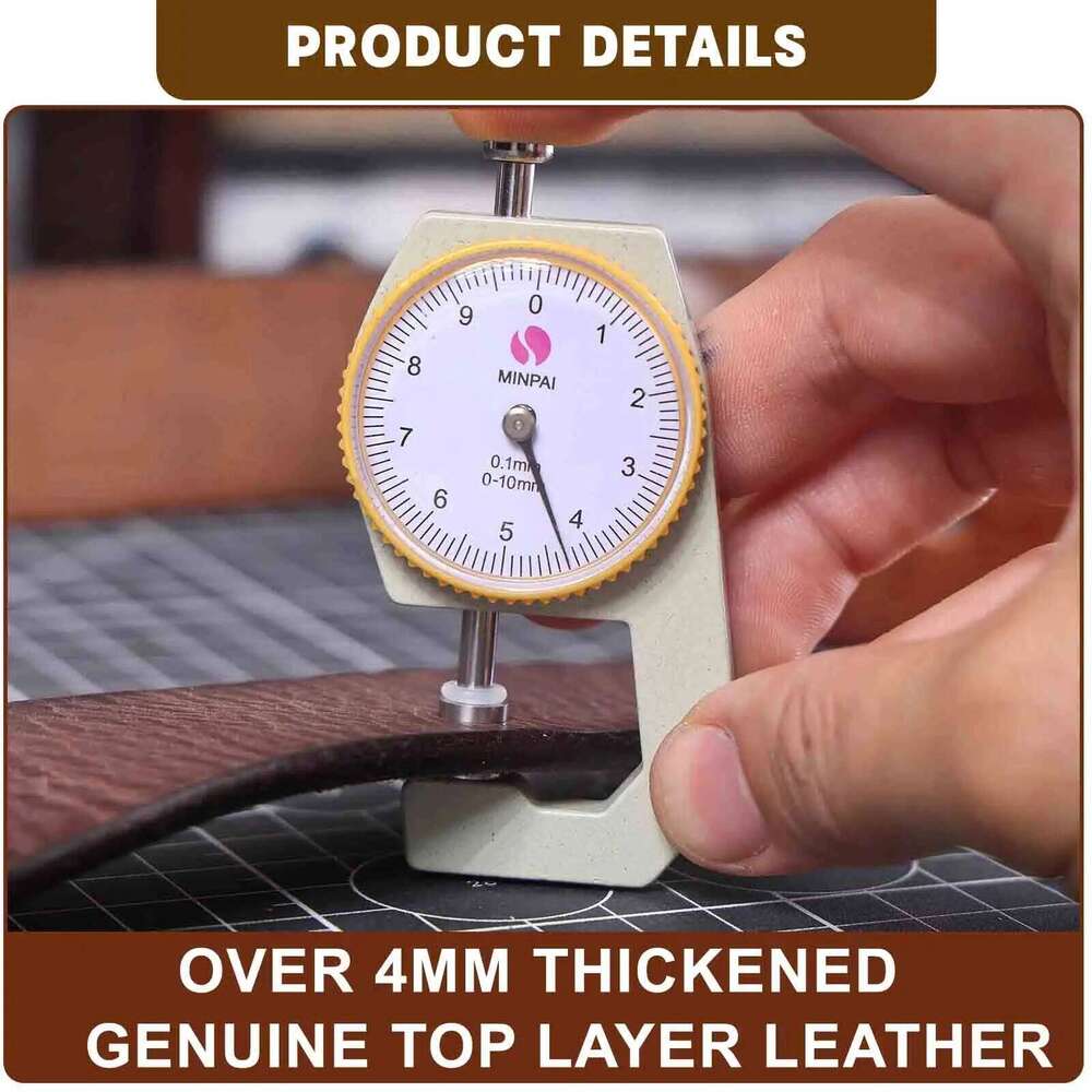 Vintage Genuine Leather Men's Solid Brass Buckle, Casual Pin Buckle Belt With Gift Box, Thickened Italian Cowhide Z260226