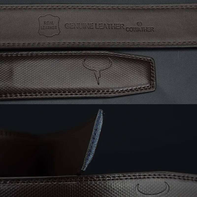 COWATHER New Arrival Alloy Cow Genuine Leather Belt Cowhide Strap Automatic Buckle Waistband For Men CZ146 Z260226