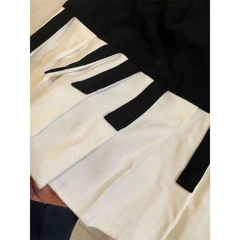High Waist Pleated Ropa Mujer Black White Piano Skirt Fashion All-match Skirts Hot Sale Popular Faldas Woman 2026 New Clothes Z260314