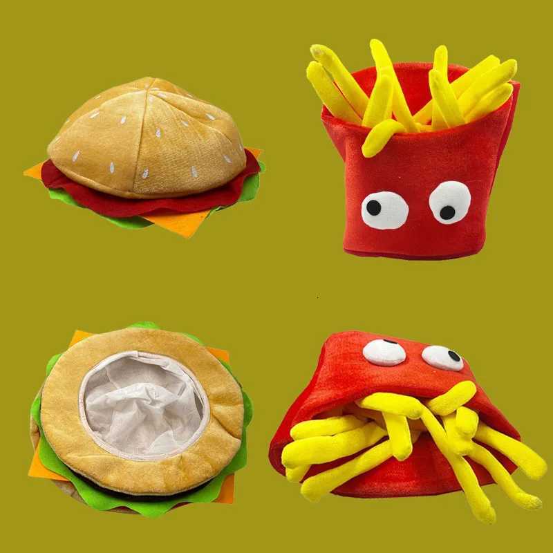 Funny French Fries Burger Hats Carnival Photography Props Party Hats Cosplay Costumes Headdress Accessories Show Y260314