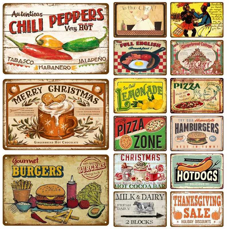 Pizza Wall Art Plate Zone Plaque Great Food Vintage Metal Sign Pub Bar Home Decoration Best Homemade Poster Tin Sign Decor Club D260314