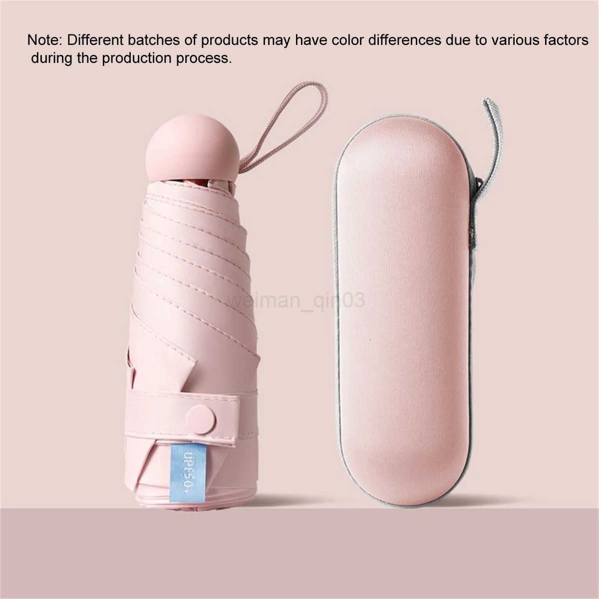 6 Bone Five-folding Capsule Umbrella Sun Protection Parasol Lightweight Mini Sunny and Rainy Dual-use Umbrellas for Commuting H260314