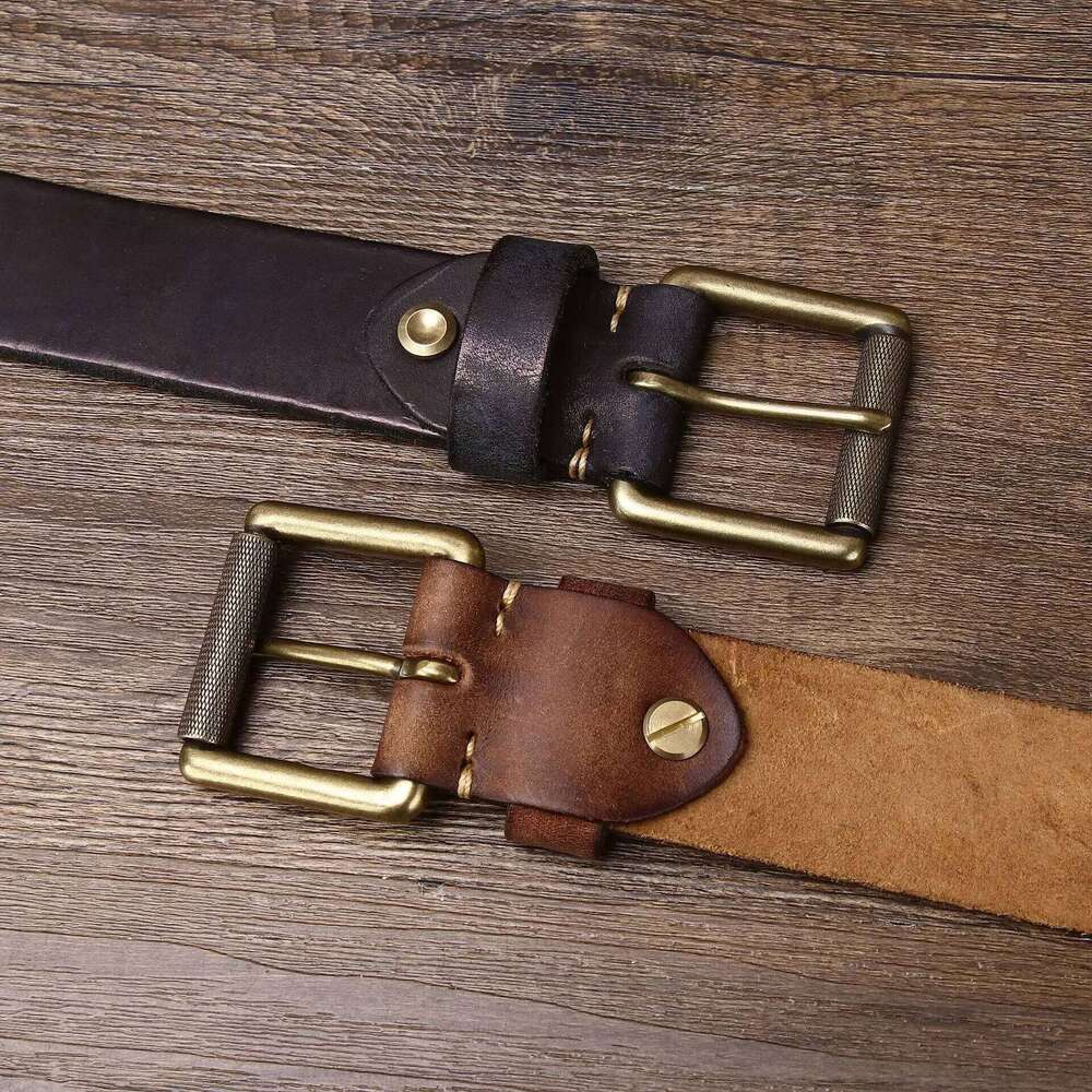 4.0CM Thick Cowhide Copper Buckle Genuine Leather Casual Jeans Thickened Belt Men High Quality Retro Luxury Male Strap Cintos Z260226