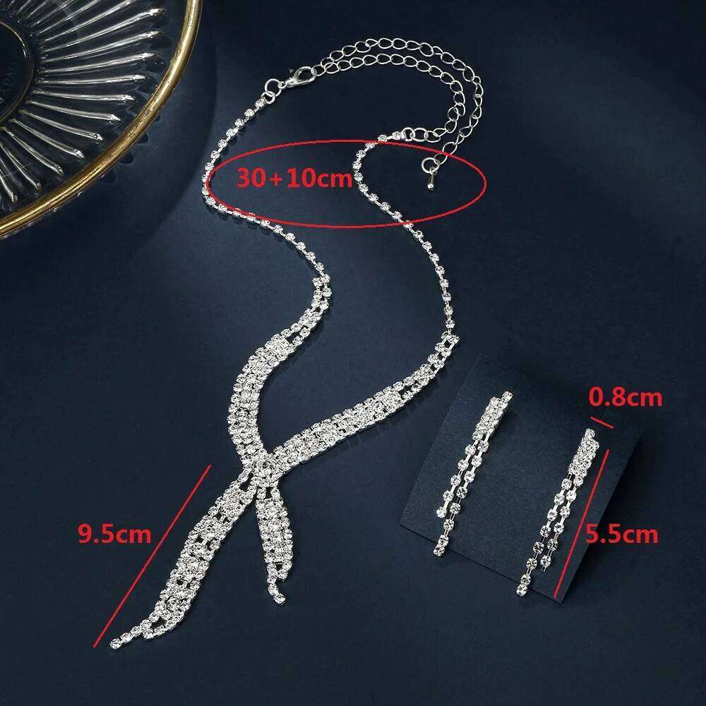 Ladies' Fashion Design Geometric Tassel Series Necklace Earrings Jewelry Set Suitable for Wedding, Party, Festival Gifts Z260313