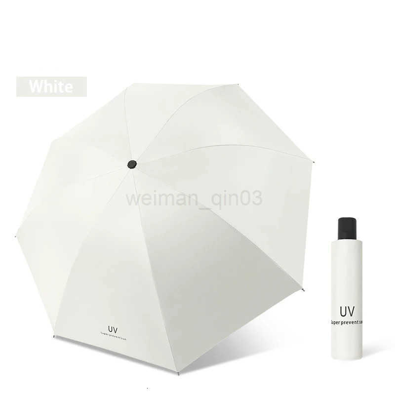 Foldable Manual Umbrella Waterproof and Windproof Umbrella Anti-UV Umbrella for Sunny Or Rainy Days Simple Solid Color Umbrel H260314