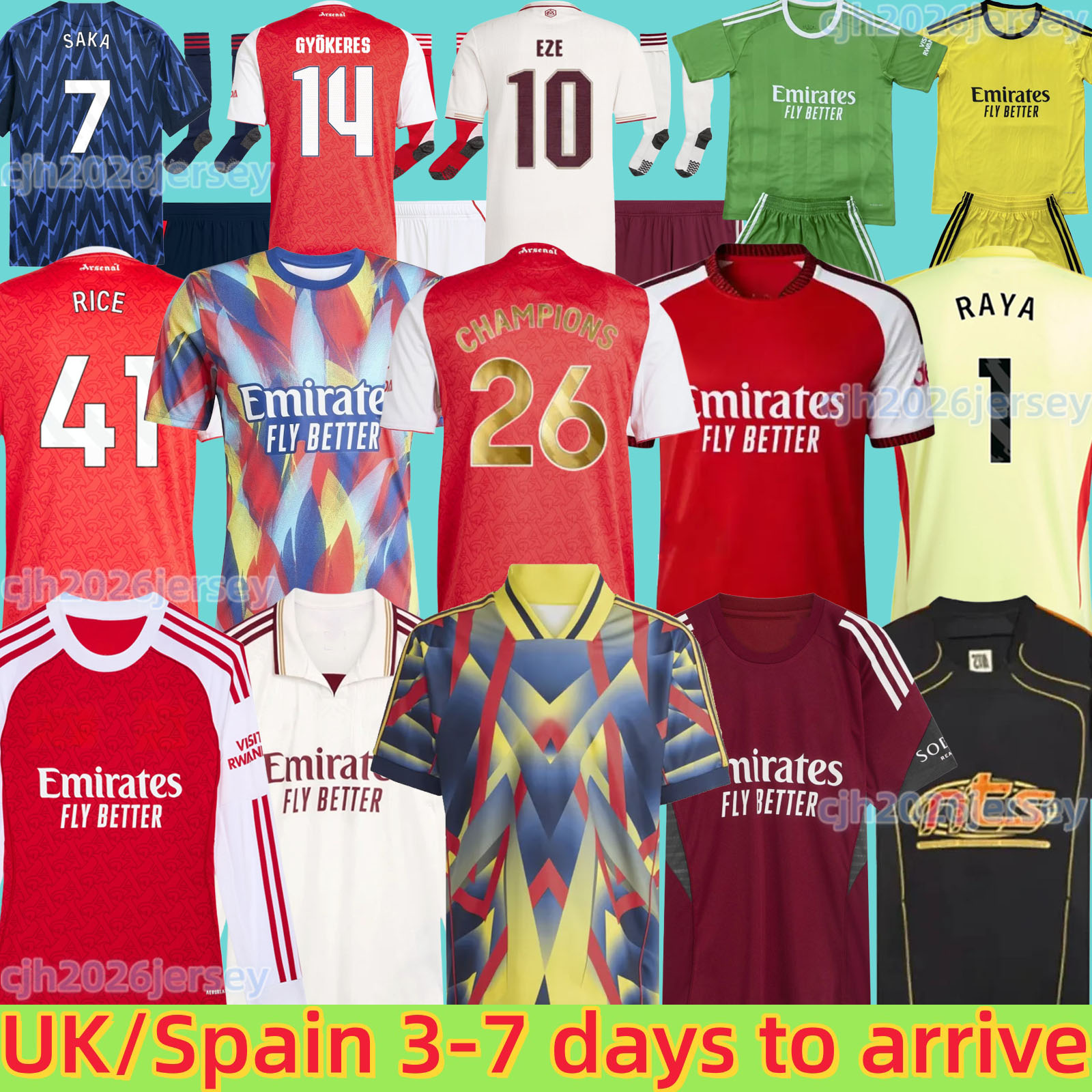 Nwaneri SALIBA RICE HAVERTZ 25 26 SAKA soccer jerseys 2025 football shirt Men Kids kit ODEGAARD ZUBIMENDI Lewis Skelly RAYA Women MADUEKE Gyokeres Long sleeves EZE