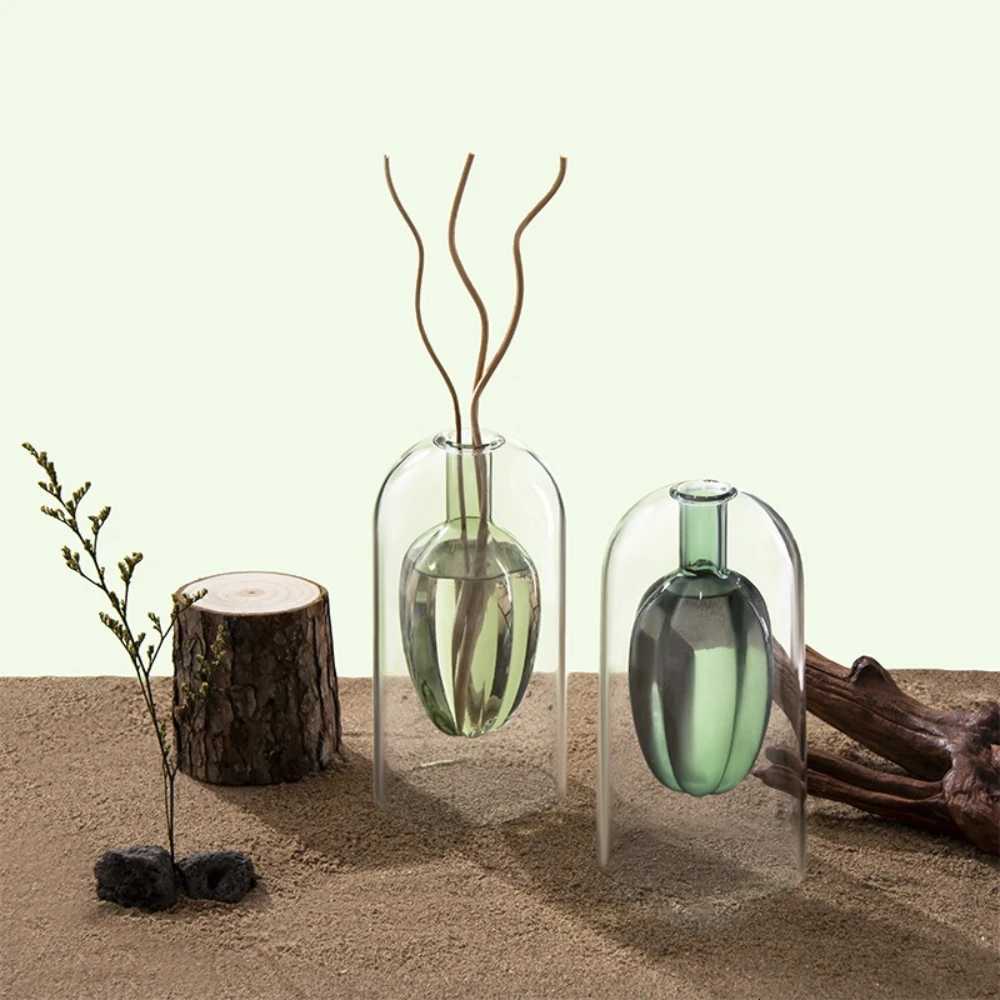 Minimally Designed Flameless Aromatherapy Bottle Diffuser Empty Bottle Glass Ornament Nordic Style Home Decor Birthday Gift Y260314
