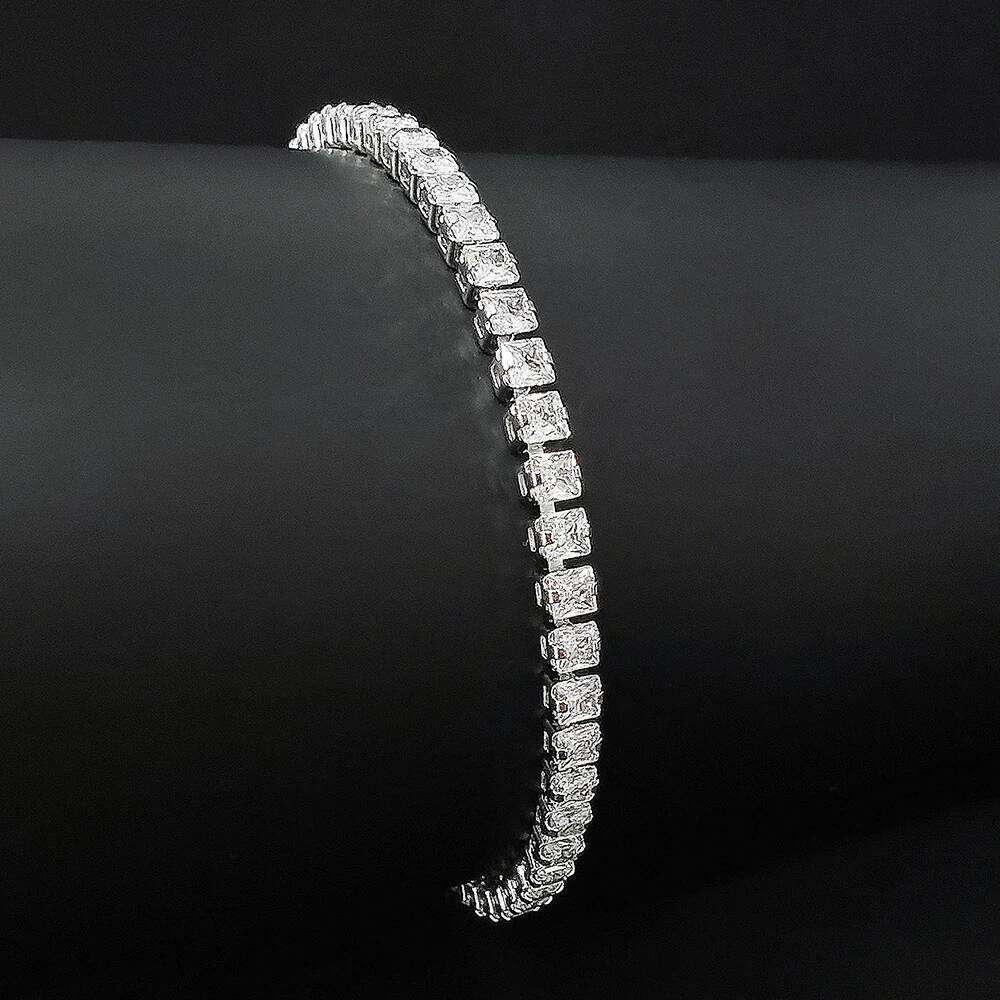 Rectangle Princess Bracelet Bangle for Women Anniversary Gift Jewelry Wholesale Moonso S8251 Z260313