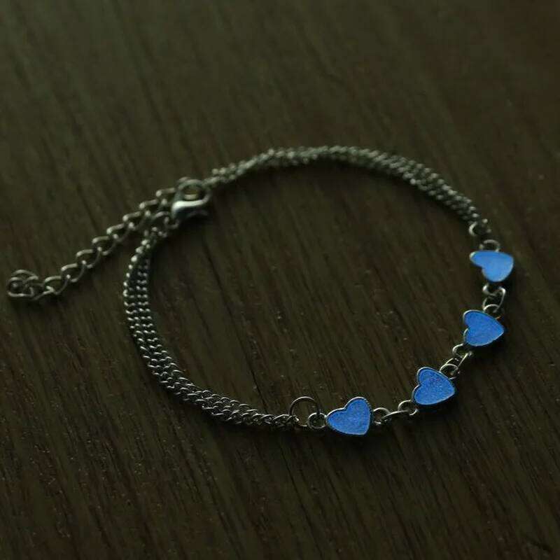 New Romantic Luminous Love Heart Stars for Woman Glow In The Dark Charm Bracelet Girl Party Personality Jewelry Gifts Z260313