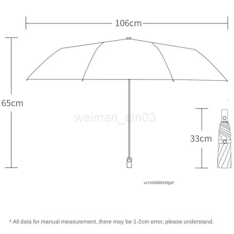 Automatic Reverse Folding Umbrella UV Blocking Sun Umbrella for Men Women 8K/10K 32/40 Bones Windproof Parasol H260314