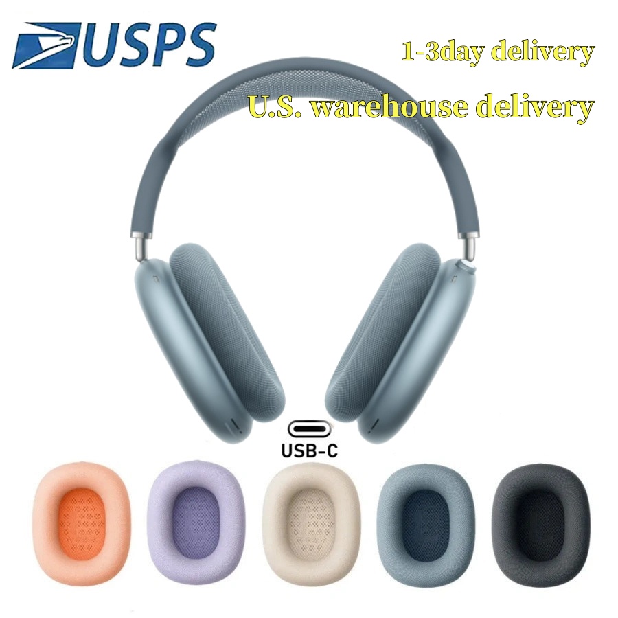 USA Stock for airpods Max 2 3 4 Headphones maxs Accessories airpodspro max Headphones Wireless Earphone Top Quality Metal Earmuffs Silicone Protective Case