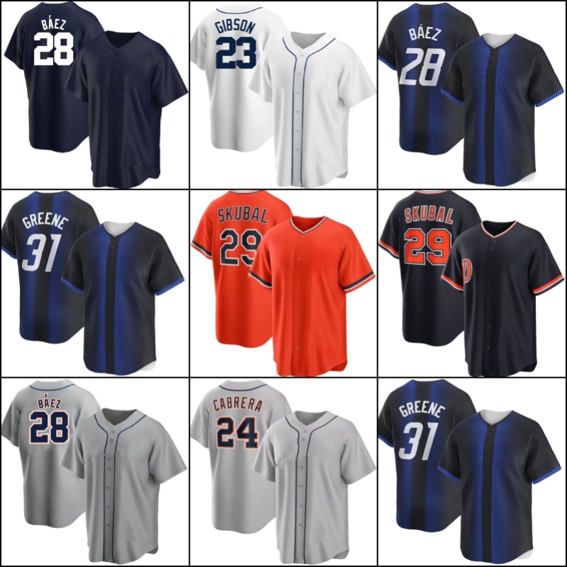 35 Justin Verlander Miguel Cabrera Baseball Jersey Tarik Skubal Javier Baez Kirk Gibson Riley Greene Spencer Torkelson Keith Detroit Andy Ibanez Akil McGONIGLE