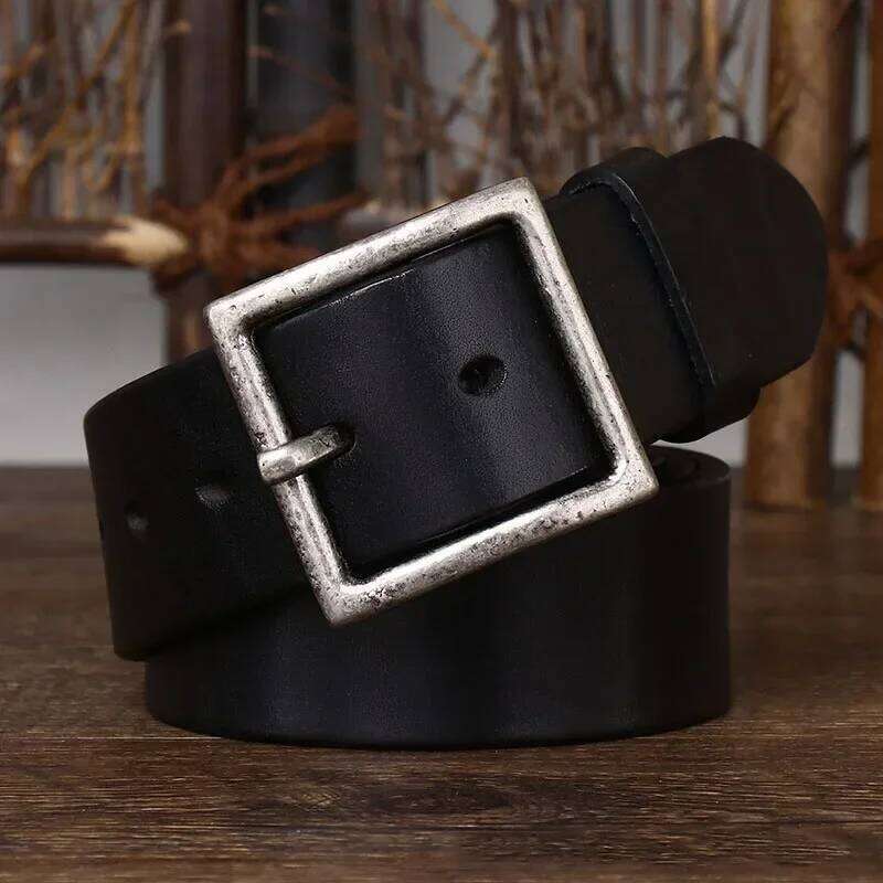 4.3CM Thickening Pure Cowhide High Quality Genuine Leather Belts for Men Brand Strap Male Copper Buckle Jeans Cowboy luxury Z260226