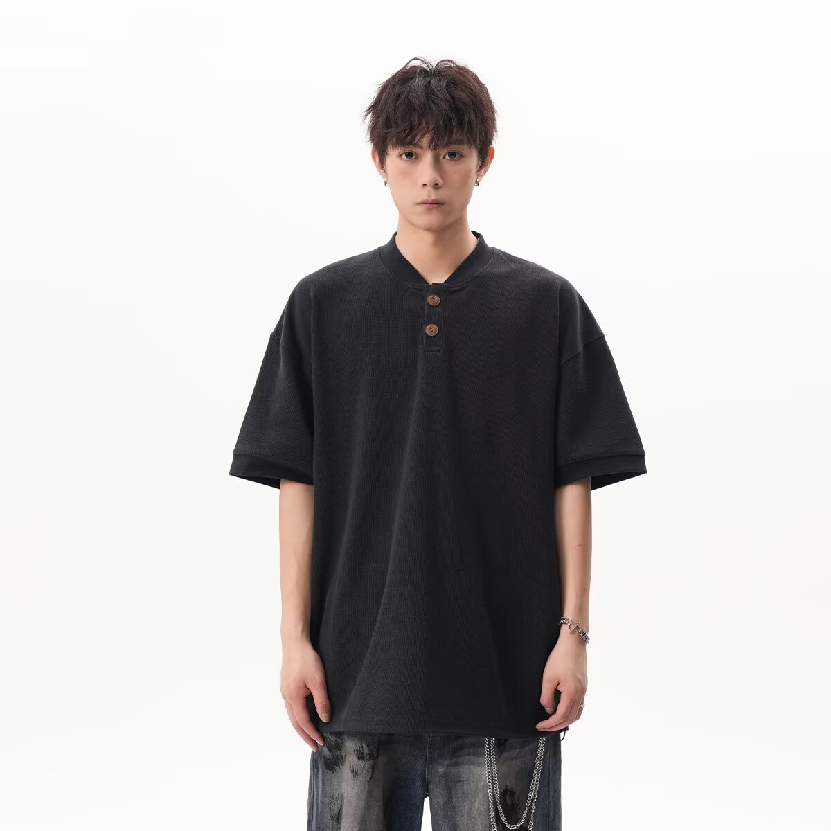 Designer Designer T-shirt Hoodie Japanese Retro Trendy Design Men's Shortsleeve Women's Summer New Style Old Money Polo Lazy Style Loose Casual