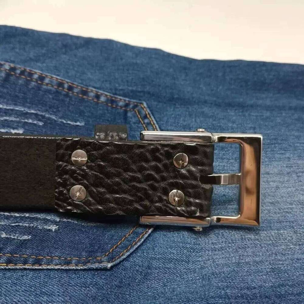 Mens Stainless Steel Buckle Cowhide Handmade Genuine Thickened Belts For Men Luxury Cowboy Belt Gift Full Grain Leather Z260226