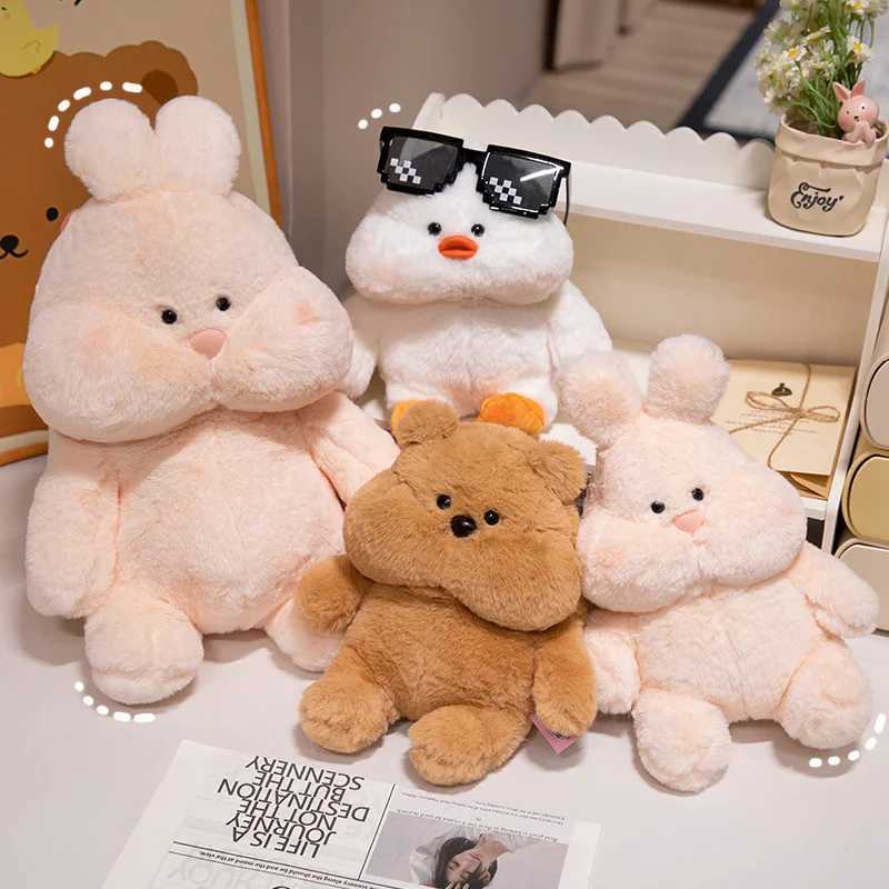 Cartoon 23-45cm Cute Series Pink Rabbit Duck Bear Plush Toys Bear Soft Dolls Animal Stuffed Plush Birthday Gifts For Girls Y260314