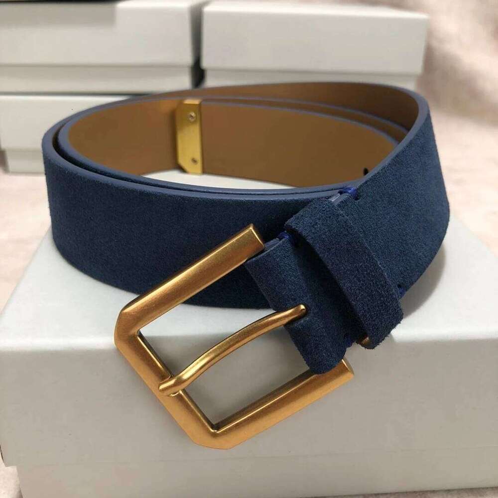 Holiday Gifts Luxury Brand Men's Handmade Top-Grain Cowhide Belt Double-Sided Suede Smooth Leather Casual Formal Versatile Z260226