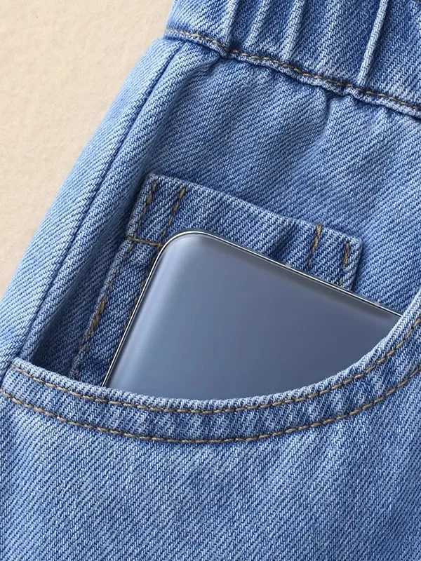 High Waist A-Line Skirt Womens plus Size Summer Jeans f-length Slimming Design Elastic Waist Umbrella Skirt M260314