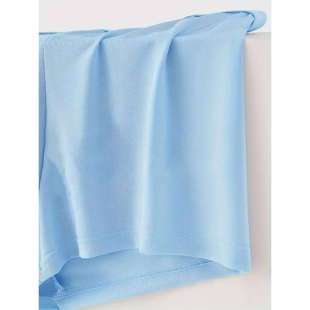 3pcs Luxury Ice Silk Satin Boxer Shorts Summer Cool Solid Color Underwear Breathable and Comfortable Men's Flat Pants Z260314