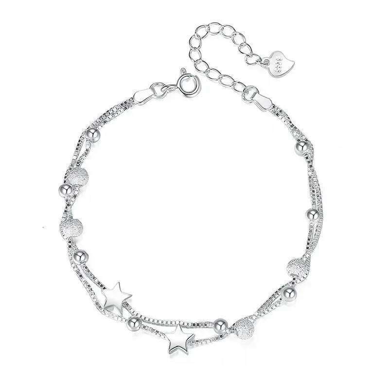 925 sterling silver Beautiful stars Bracelets for women korean fashion party Wedding Jewelry Holiday gifts Z260313