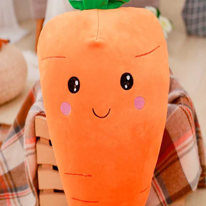 55/75/95CM Cretive Simulation Plant Plush Toy Stuffed Carrot Stuffed With Down Cotton Super Soft Pillow Lovely Gift For Girl Y260314