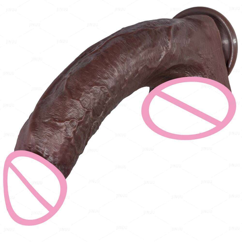 10.6in Long Silicone Dildo for Women with Powerful Suction Cup Big Dark Soft Anal Sex Toy Adult Tool 26H0314