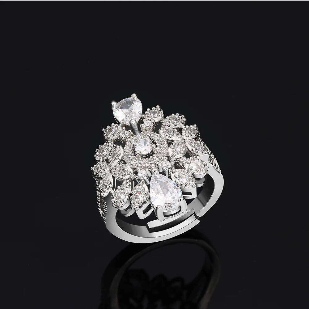 Luxury Big4 pcs Jewelry Set With Cubic Zirconia for Women Bridal Party Wedding Accessories indina Saudi Arabic Dubai Z260313