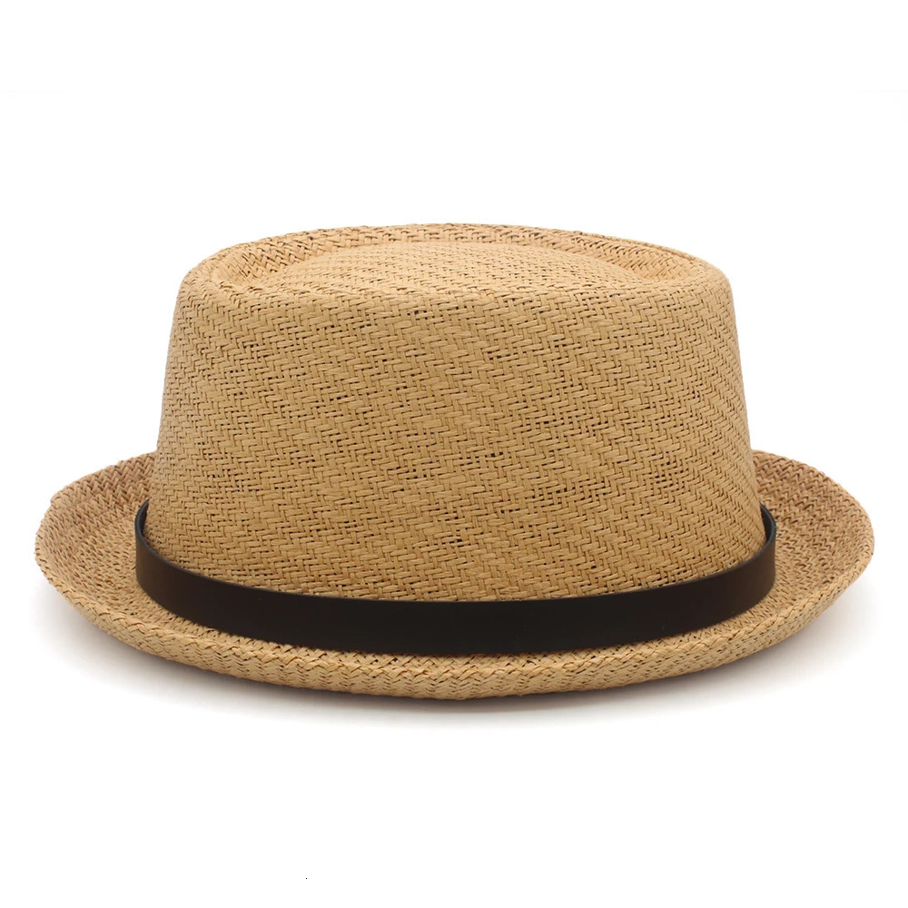 Men Women Classical Straw Pork Pie Hats Fedora Sunhats Trilby Caps Summer Boater Beach Outdoor Travel Party Size US 7 14 UK L 260309