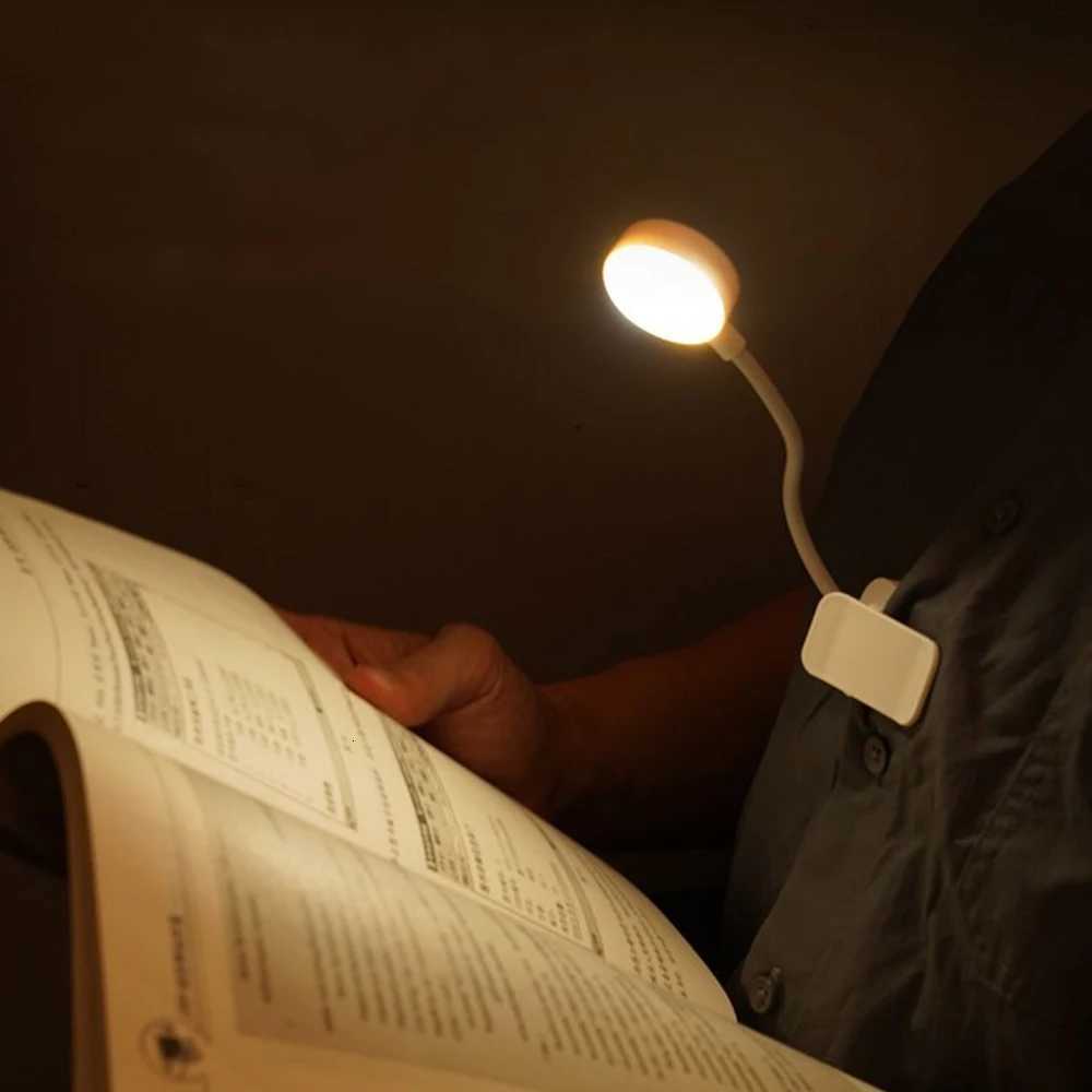 Runtow LED Clip On Book Light Portable Reading Light Battery Powered 3 Color Eye Protection Stepless Dimmable Mini Desk Lamp Y260314