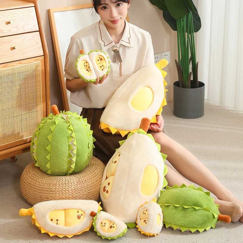 Creative Simulation Detachable Durian Fruit Shape Plush Toy Pillow Durian Decompression Toy Tearable Soft Doll Festival Gifts Y260314