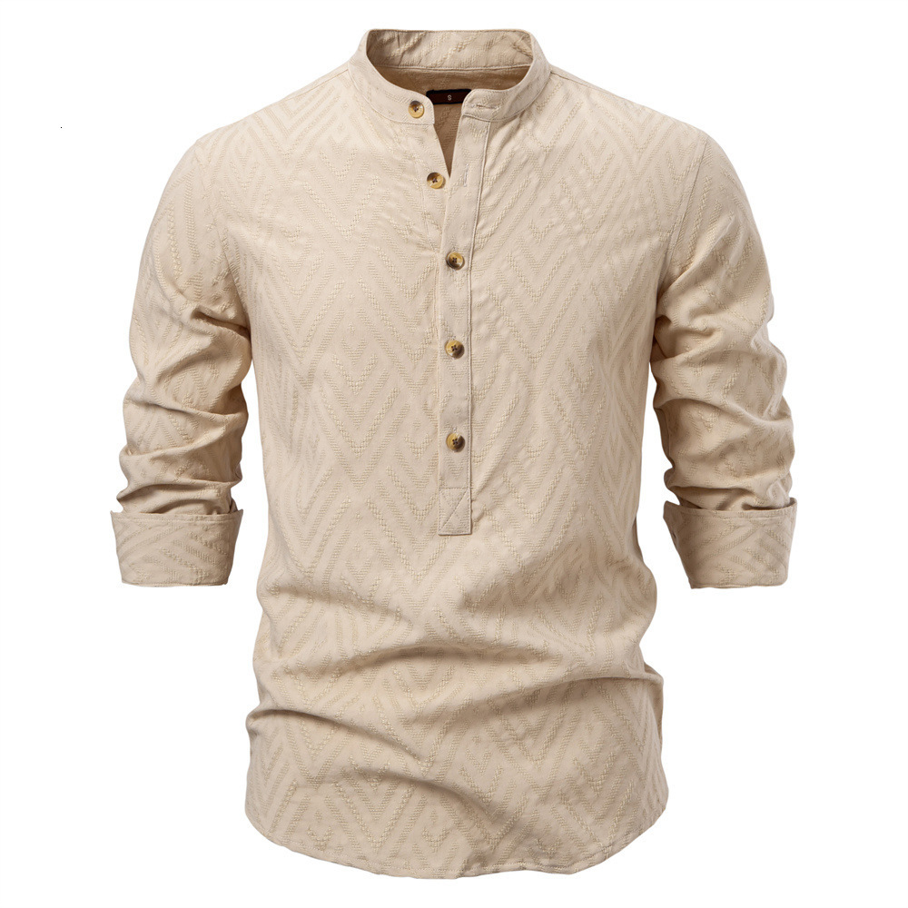 Spring Polo Summer New European Size Stand Collar Shirt Shirt Men's Solid Color Casual Hoodie Men's Long Sleeve Shirt