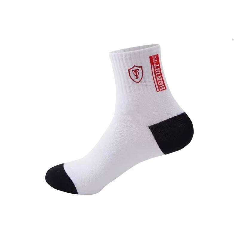 5 Pairs of Autumn Winter MEN'S Sports for Summer Leisure, Sweat Wicking, Lightweight and Breathable Basketball Socks Z260314