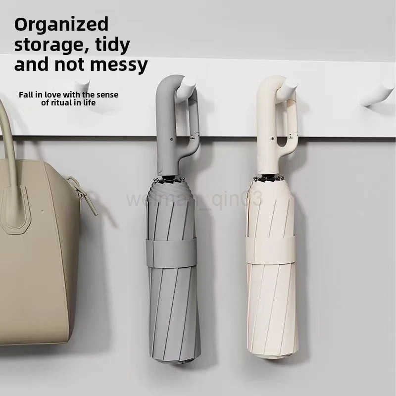 10-Bone Fully Automatic Folding Umbrella Advanced Feeling Sunshine And Dual-Purpose Parasol Extra Large Thickening Reinforcement H260314