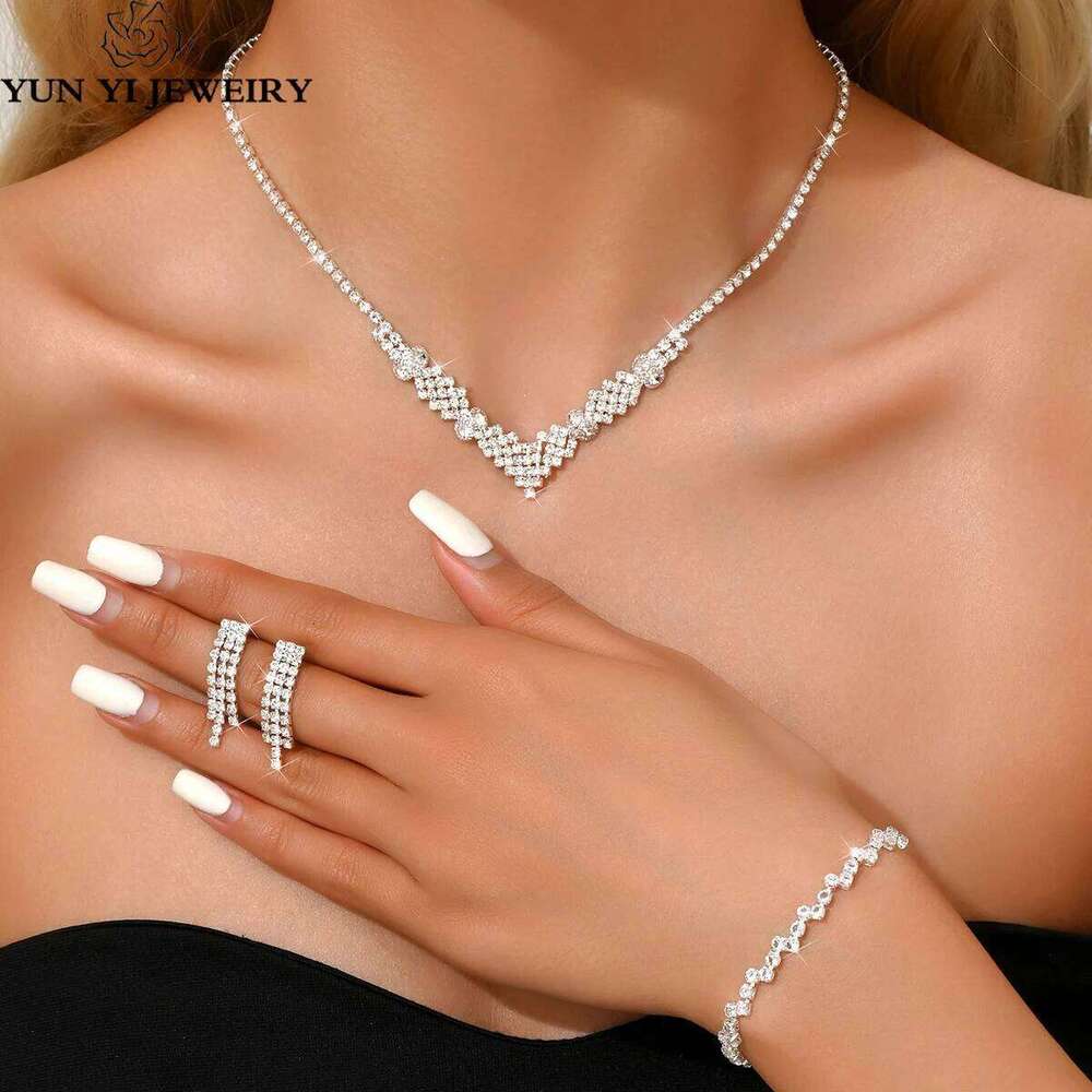 European and American retro necklace set, women's cross-border jewelry, bride's wedding accessories Z260313