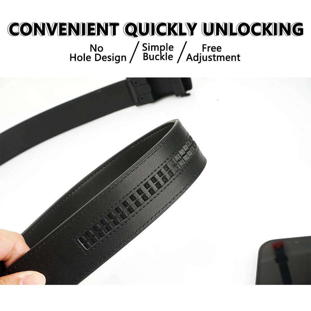 TUAHI New Automatic Buckle for Adjustable Ratchet Genuine Men's Leather Belts Fashion Belt Men Z260226