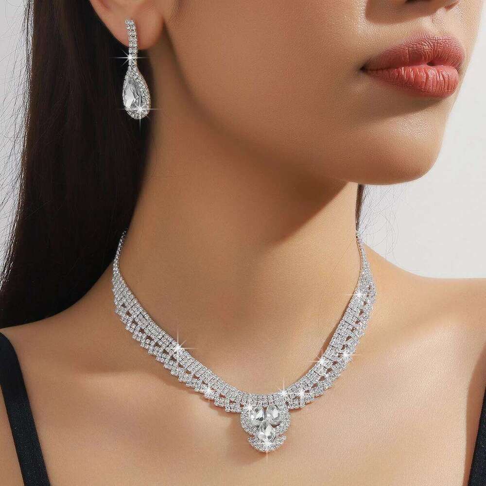 3 Women's Fashion Geometric Necklace Earrings Jewelry Set Suitable for Party and Holiday Gifts Z260313