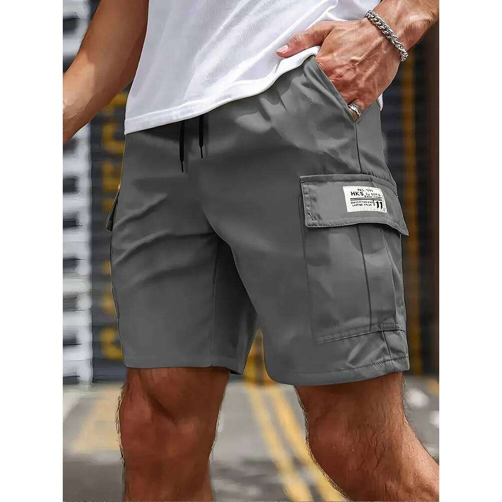 Big Pocket Men's Casual Work Cool Pants with point Loose Fit Clothing Waist Sports Male Outfit Shorts Z260314