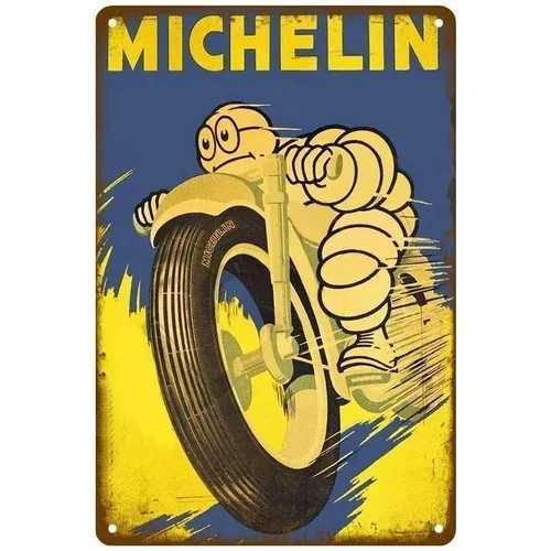 Racing Motorcycle Tire Tin Sign Vintage Garage Wall Art D260314