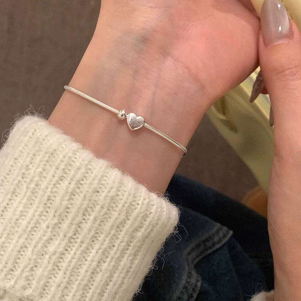 XIYANIKE Silver Color Love Heart Snake Chain Bracelet For Women Girl Summer Fashion New Jewelry Gift Party pulseras mujer Z260313