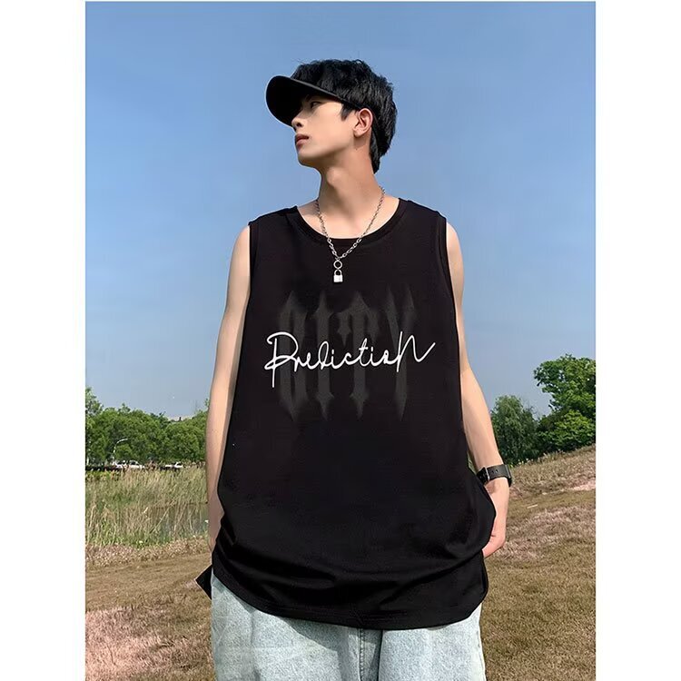 Summer Designer Hoodie Casual Designer T-shirt And Stylish Men's Americanstyle Loose Polo And Comfortable Fitness Sports Sleeveless Tank Top