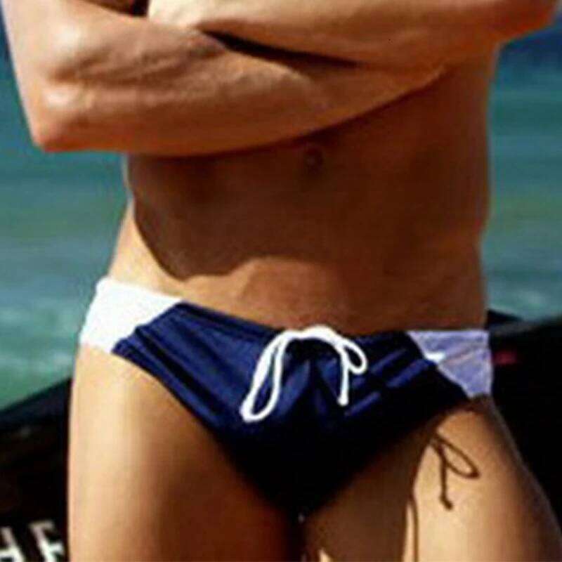 Summer Swimwear Men's Swimming Trunks Nylon Waterproof Elastic Waist Sexy Swimsuit Briefs Male Swim Surfing Beach Board Shorts Z260314