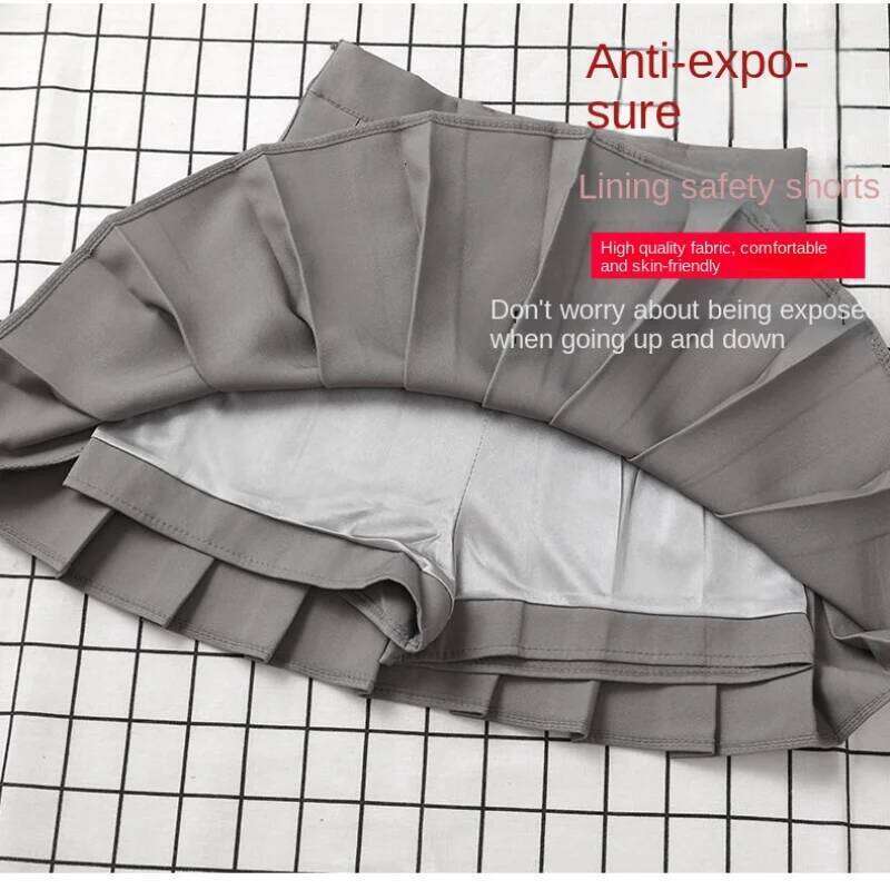 Brown Ladies 2023 Summer Clothes Women's High Waist Harajuku Korean Style Black Mini Pleated Skirt For School Girl Uniform Z260314