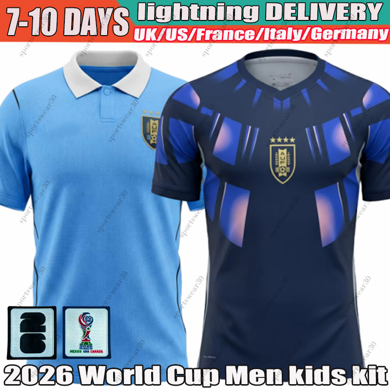 2026 uruguay Jersey F. Valverde D.NUEEZ SUAREZ Giorgian de Arrascaeta Soccer Jerseys L.suarez E.cavani N. Nandez Football Shirts kids kits